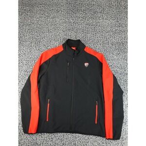 Ducati Softshell Jacket Mens XL Black Red Good Corse Racing Moto Zip Up